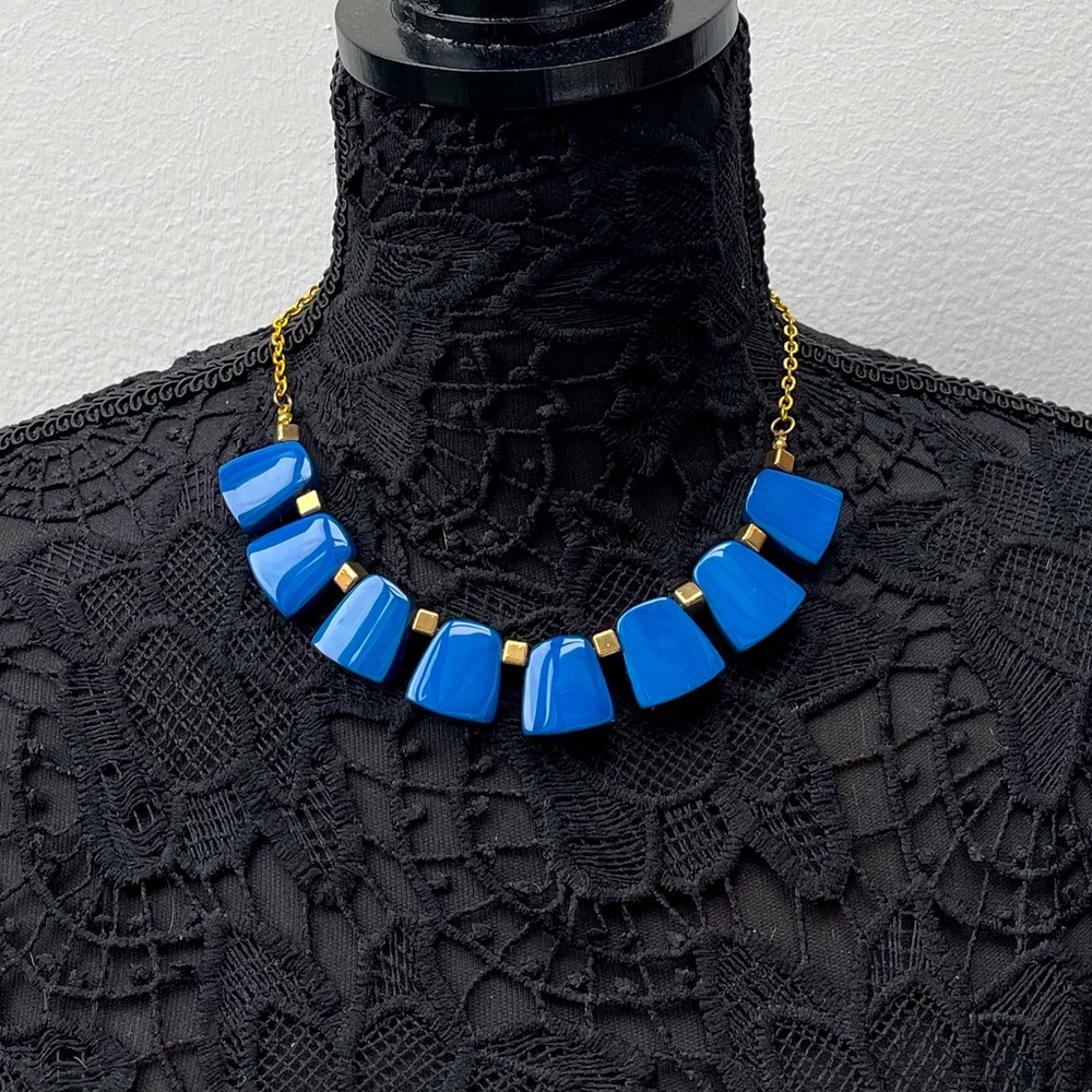 Laila Rowe blue statement necklace